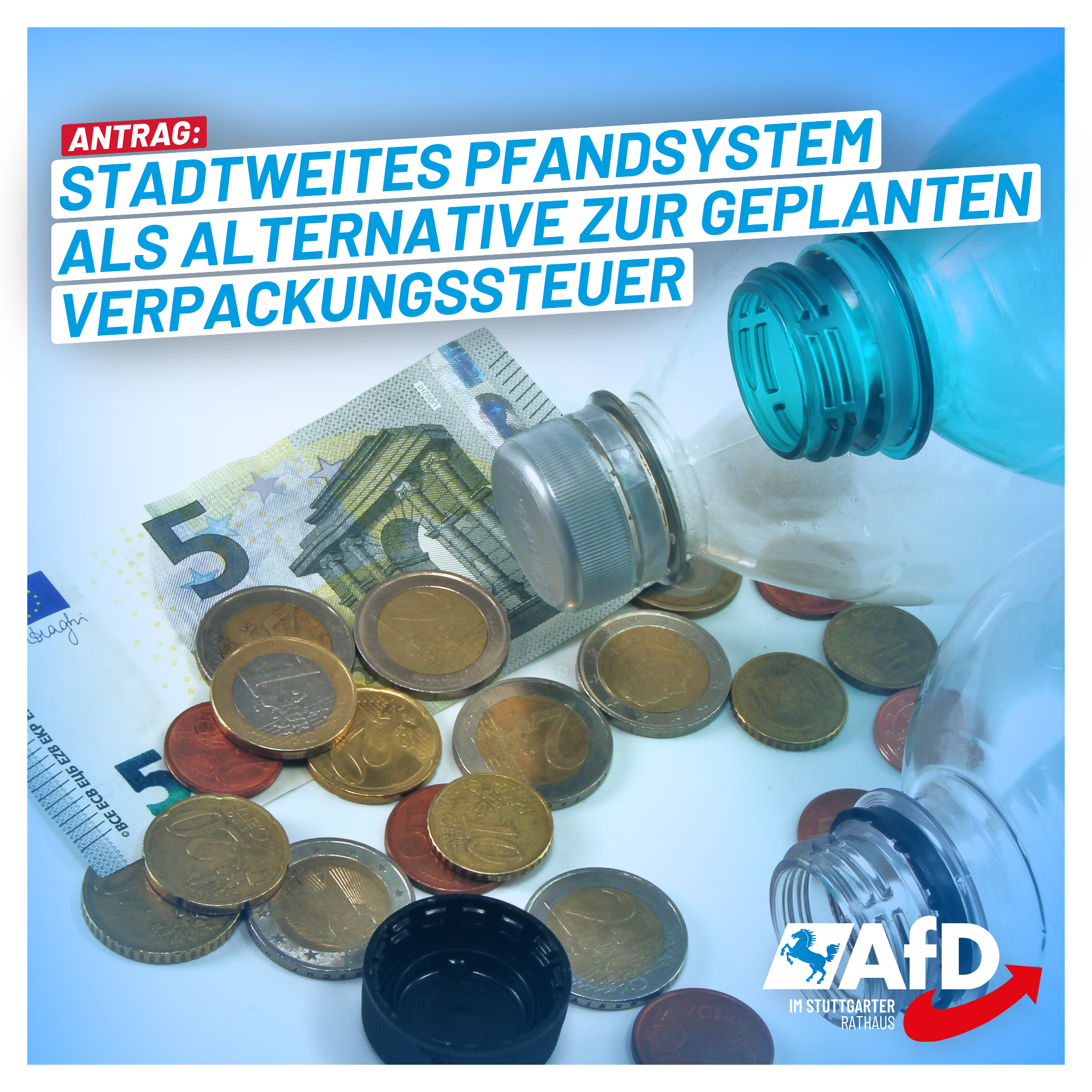 Antrag: Stadtweites Pfandsystem als Alternative zur geplanten Verpackungssteuer